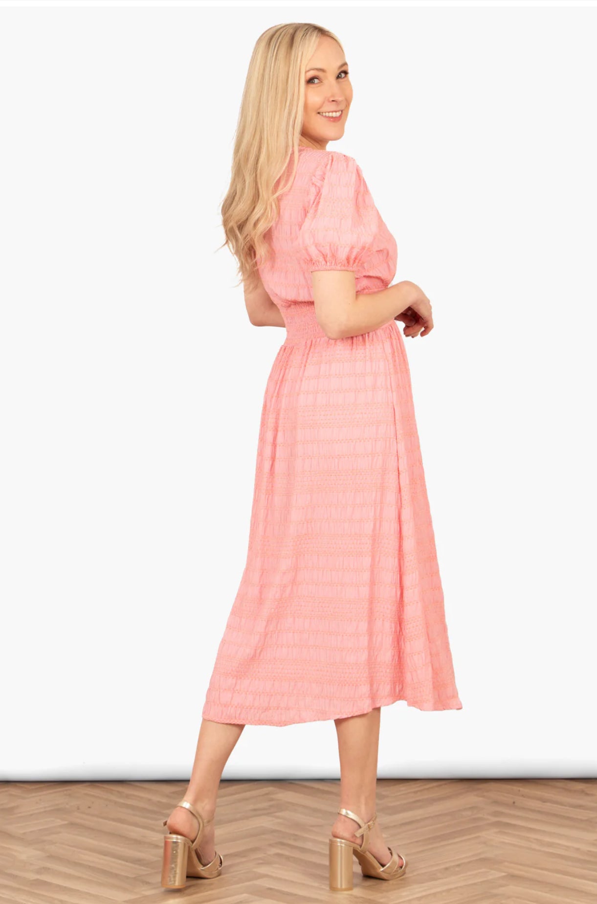 Olivia Tea Dress - Coral