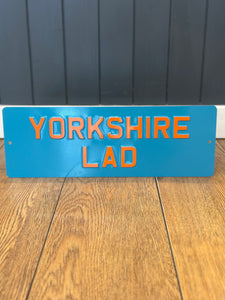 'Yorkshire Lad' Enamel Sign