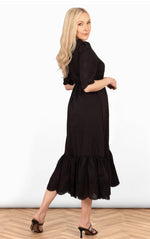 Load image into Gallery viewer, Aurelia Broderie Anglaise Cotton Dress - Black
