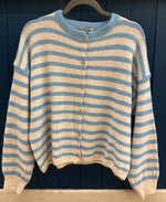 Load image into Gallery viewer, Long Sleeve Alpaca Stripe Cardigan

