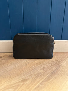 Leather Double Zip Camera Bag