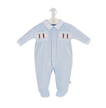Load image into Gallery viewer, Baby Velour Soldier Sleepsuit

