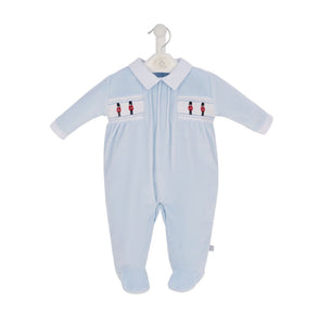 Baby Velour Soldier Sleepsuit
