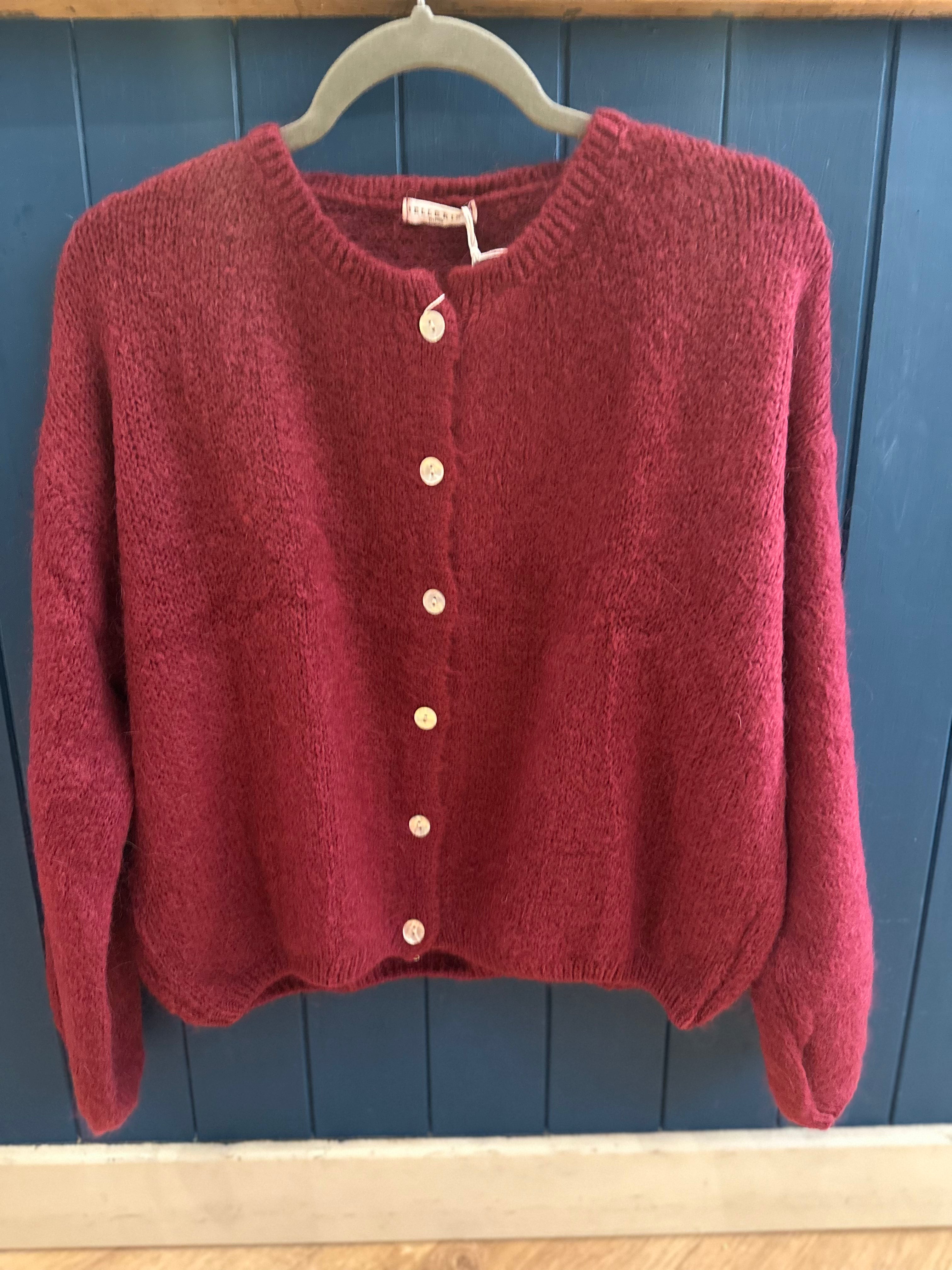 Mohair Long Sleeve Crop Cardigan