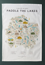 Load image into Gallery viewer, Paddle The Lakes Tea Towel

