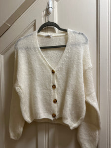 Mohair Long Sleeve Crop Cardigan