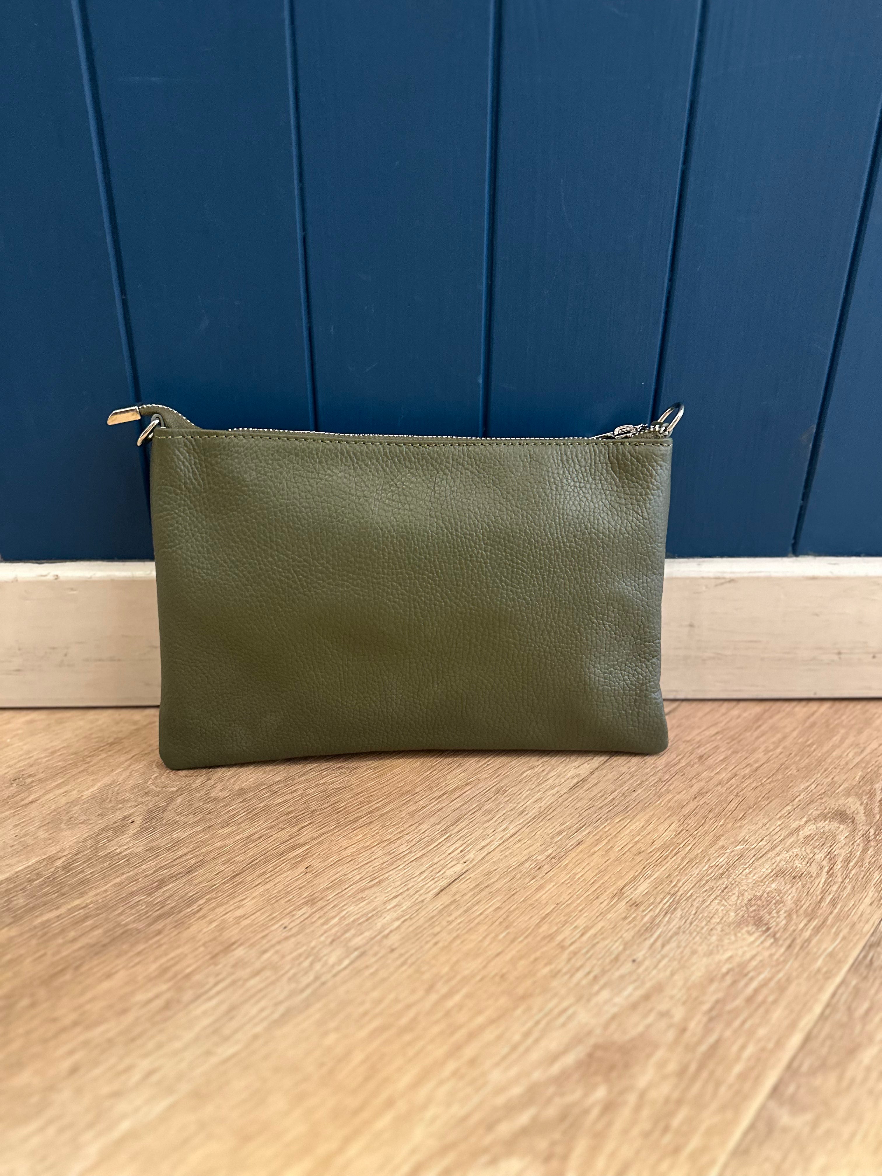 Large Leather Pouch Bag (With Strap)