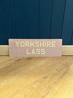 Load image into Gallery viewer, &#39;Yorkshire Lass&#39; Enamel Sign
