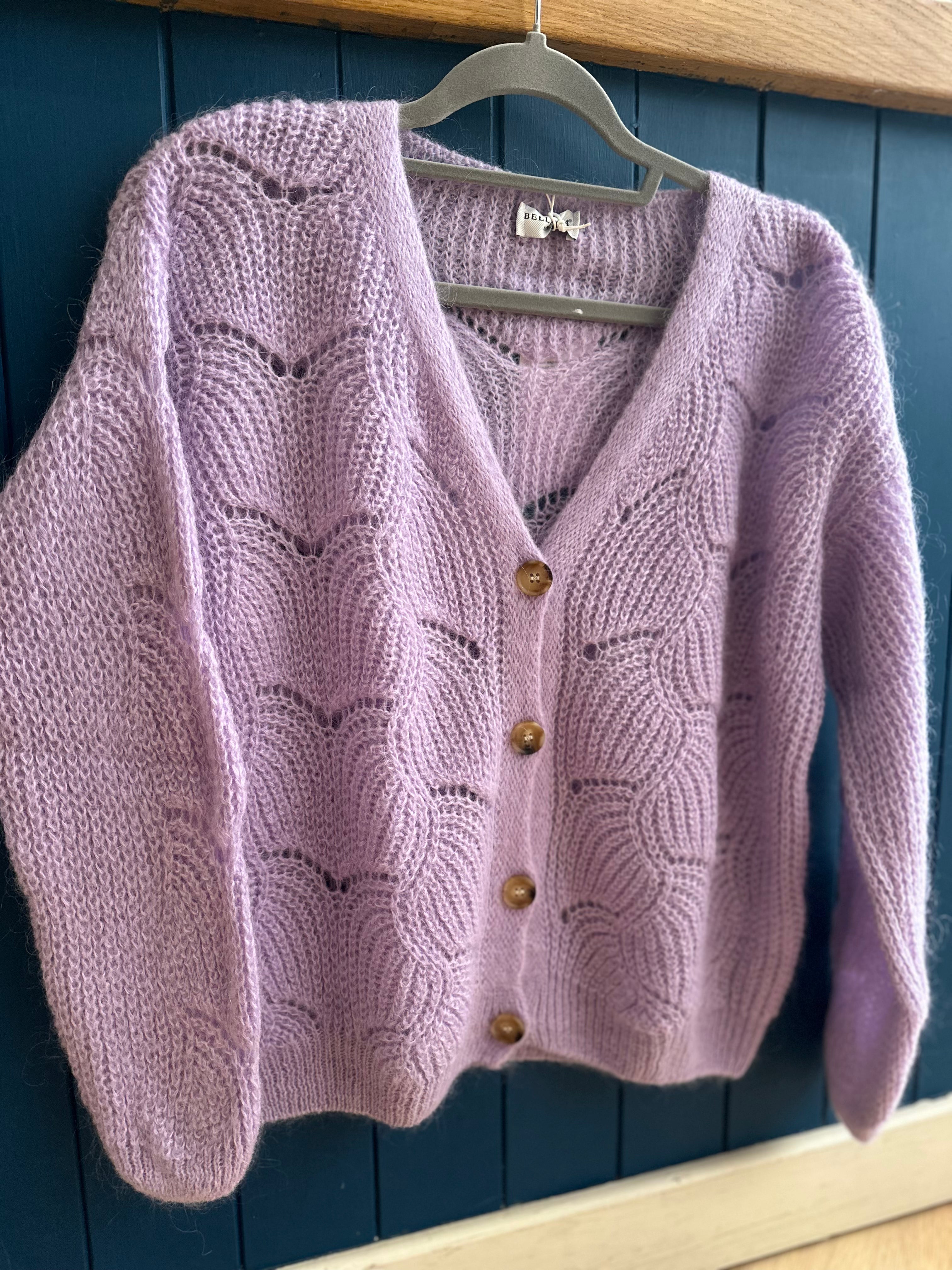Pointelle Mohair Cardigan