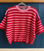 Load image into Gallery viewer, Alpaca Stripe Short Sleeve Jumper

