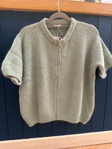 Zip Up Mohair Cardigan