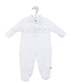 Load image into Gallery viewer, Baby Velour Star Sleepsuit
