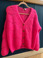 Load image into Gallery viewer, Pointelle Mohair Cardigan
