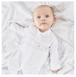 Load image into Gallery viewer, Baby Velour Star Sleepsuit
