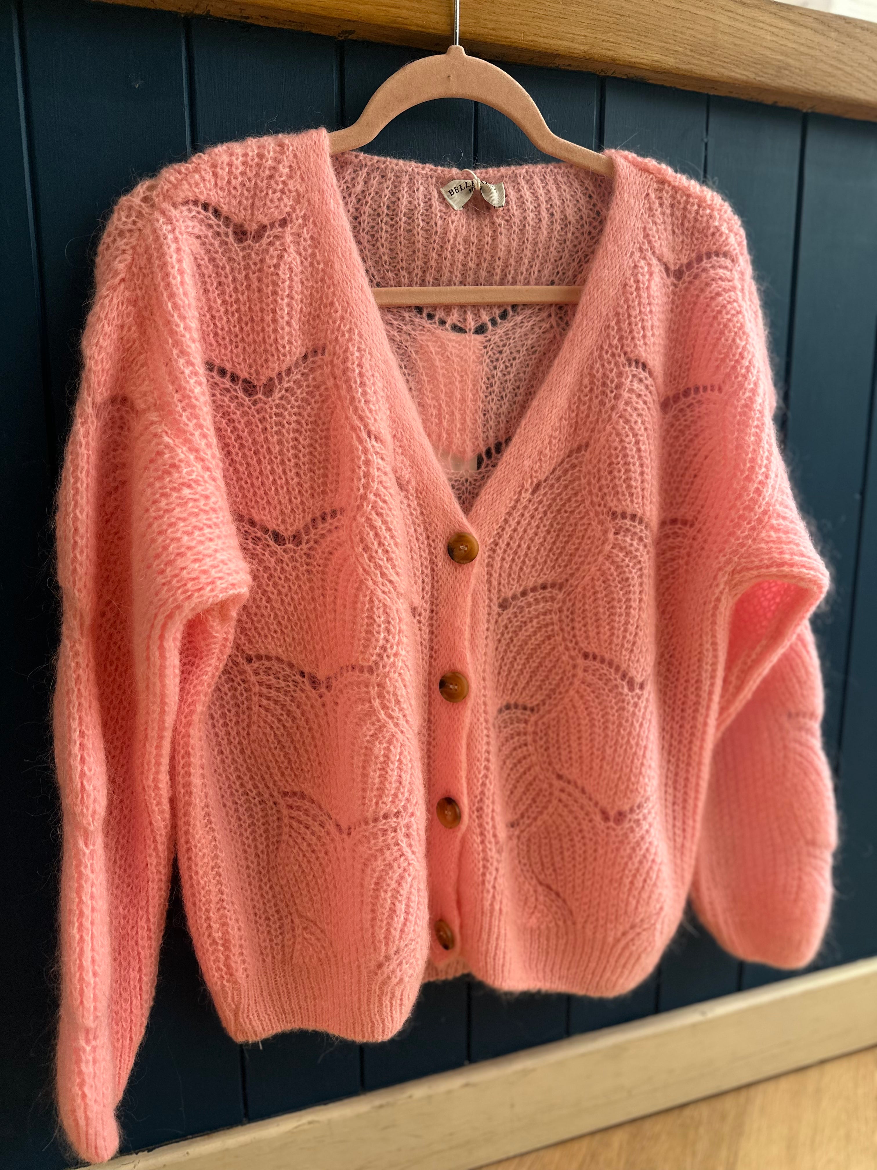 Pointelle Mohair Cardigan