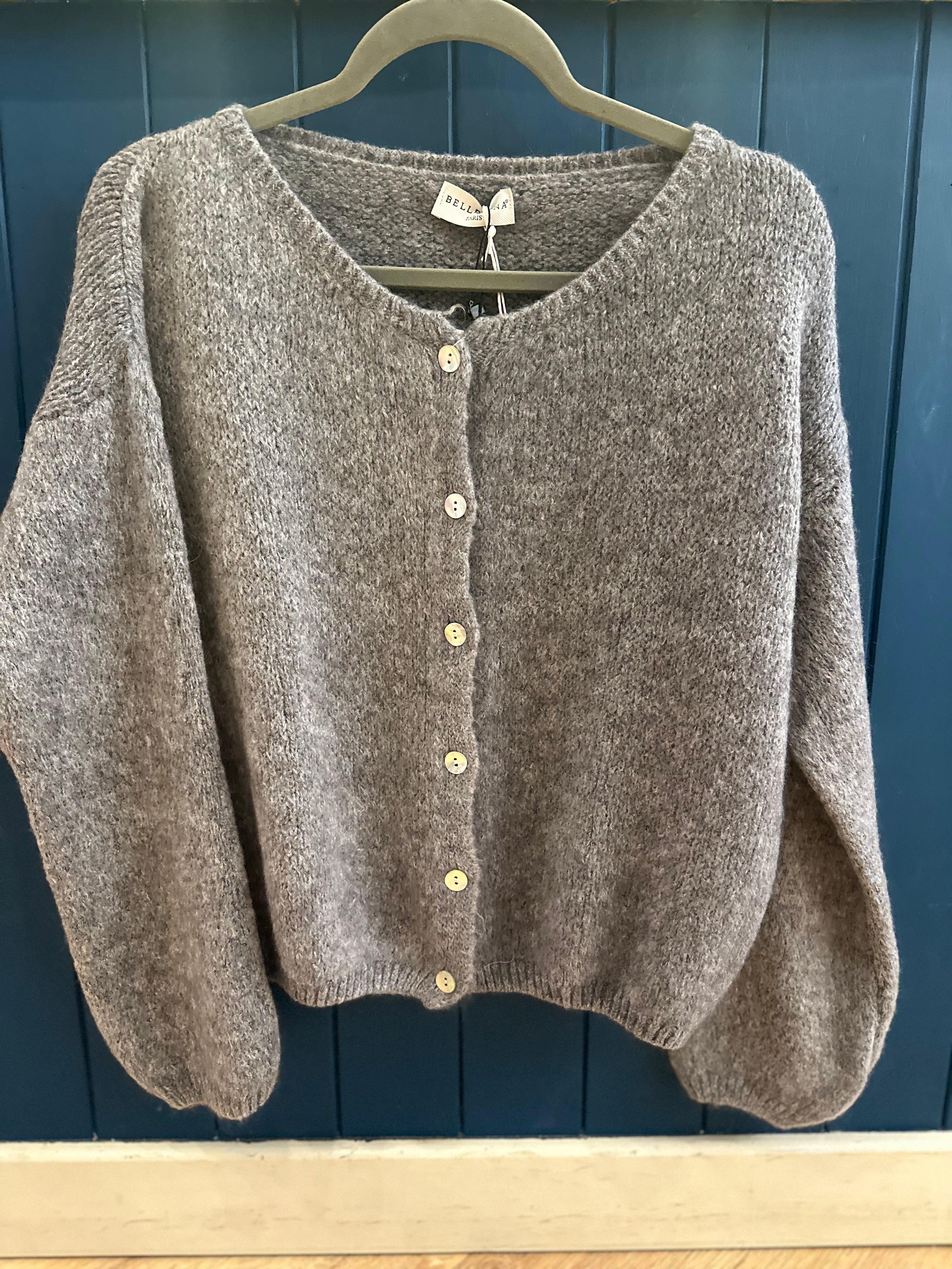 Mohair Long Sleeve Crop Cardigan
