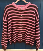 Load image into Gallery viewer, Long Sleeve Alpaca Stripe Cardigan
