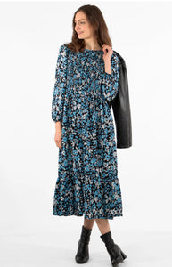 Puff Sleeve Midaxi Dress - Leopard