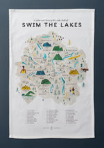 Load image into Gallery viewer, Swim The Lakes Tea Towel
