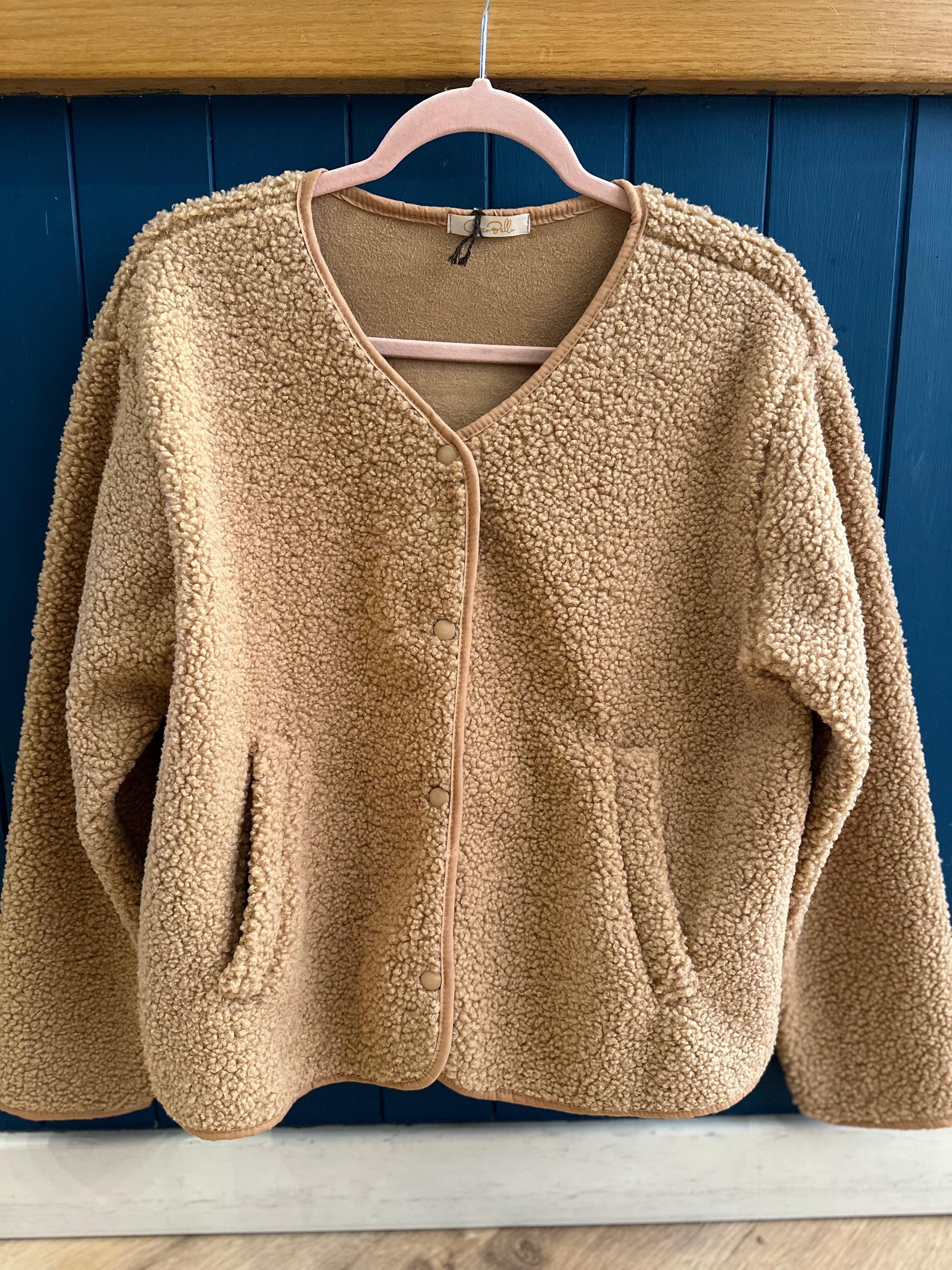 Borg Collarless Jacket