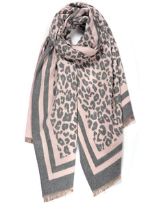 Leopard Edged  Scarf