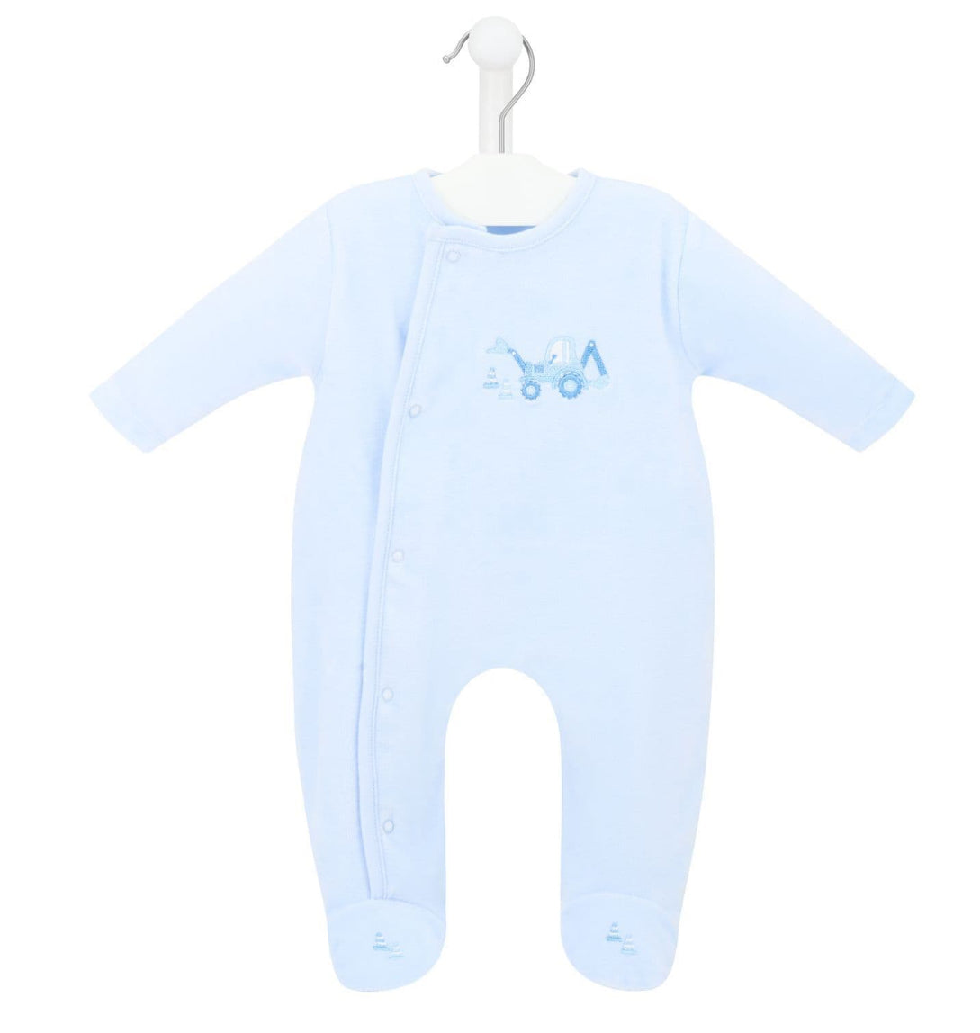 Baby Velour Digger Sleepsuit