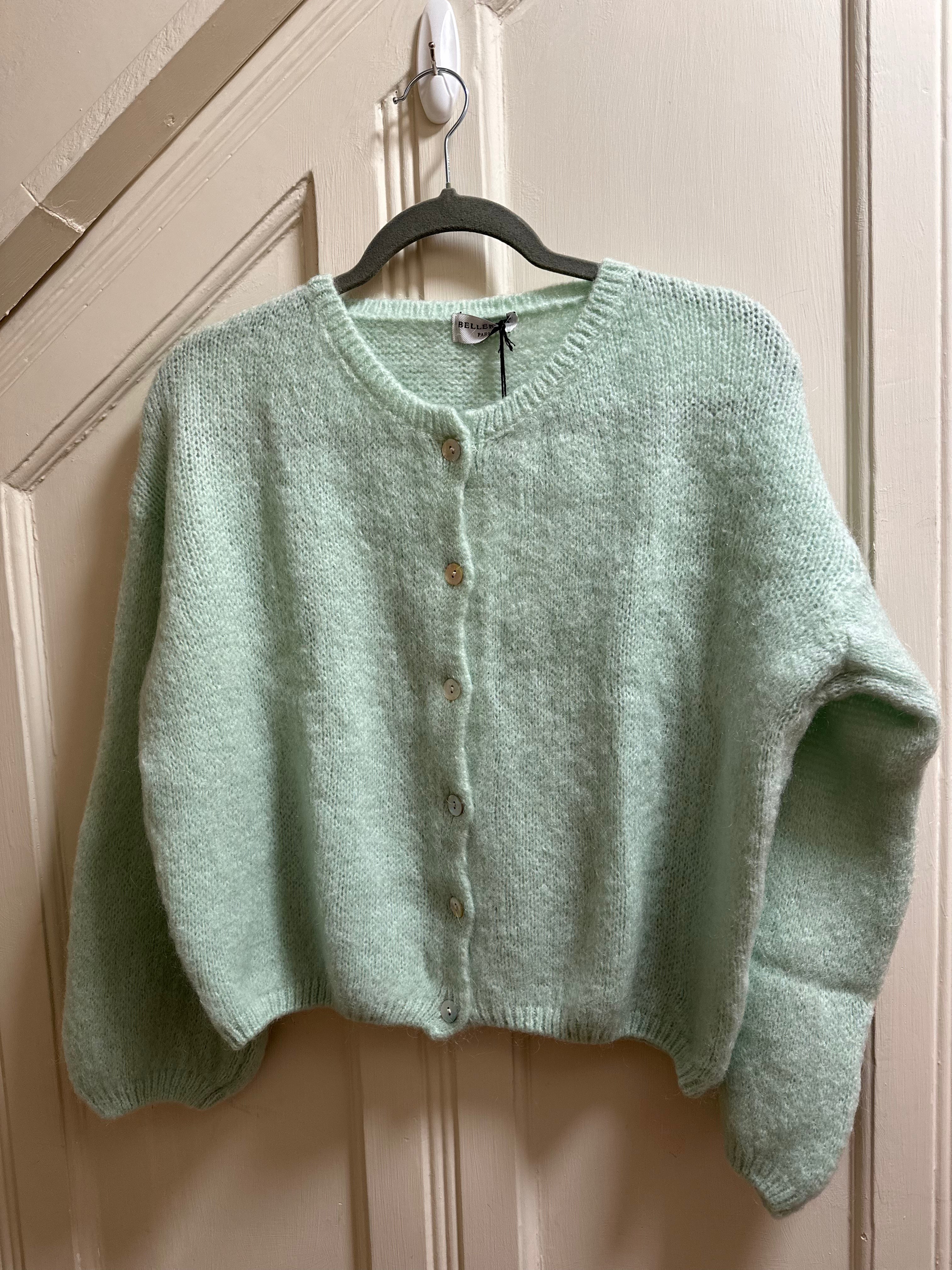Mohair Long Sleeve Crop Cardigan
