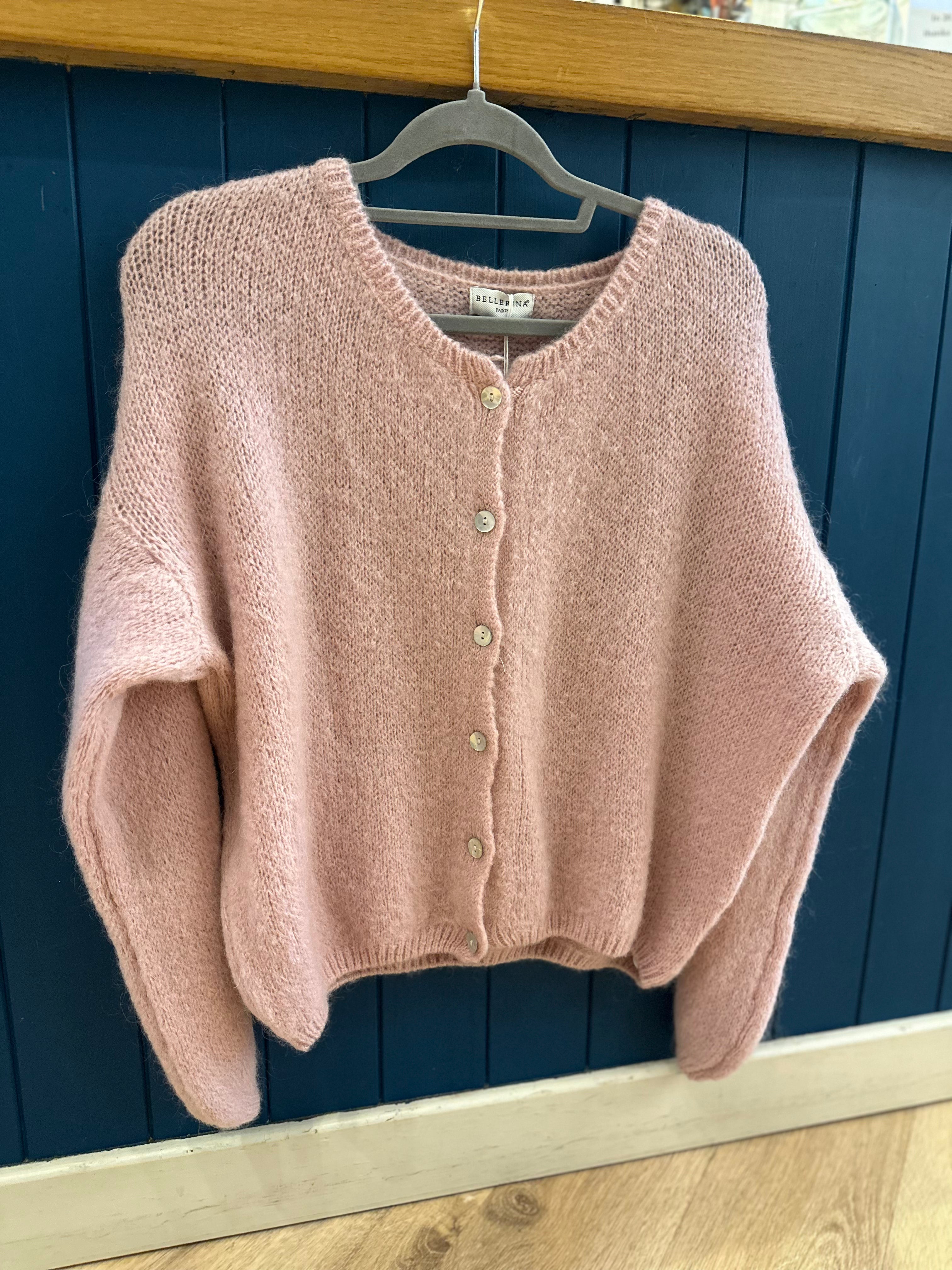 Mohair Long Sleeve Crop Cardigan