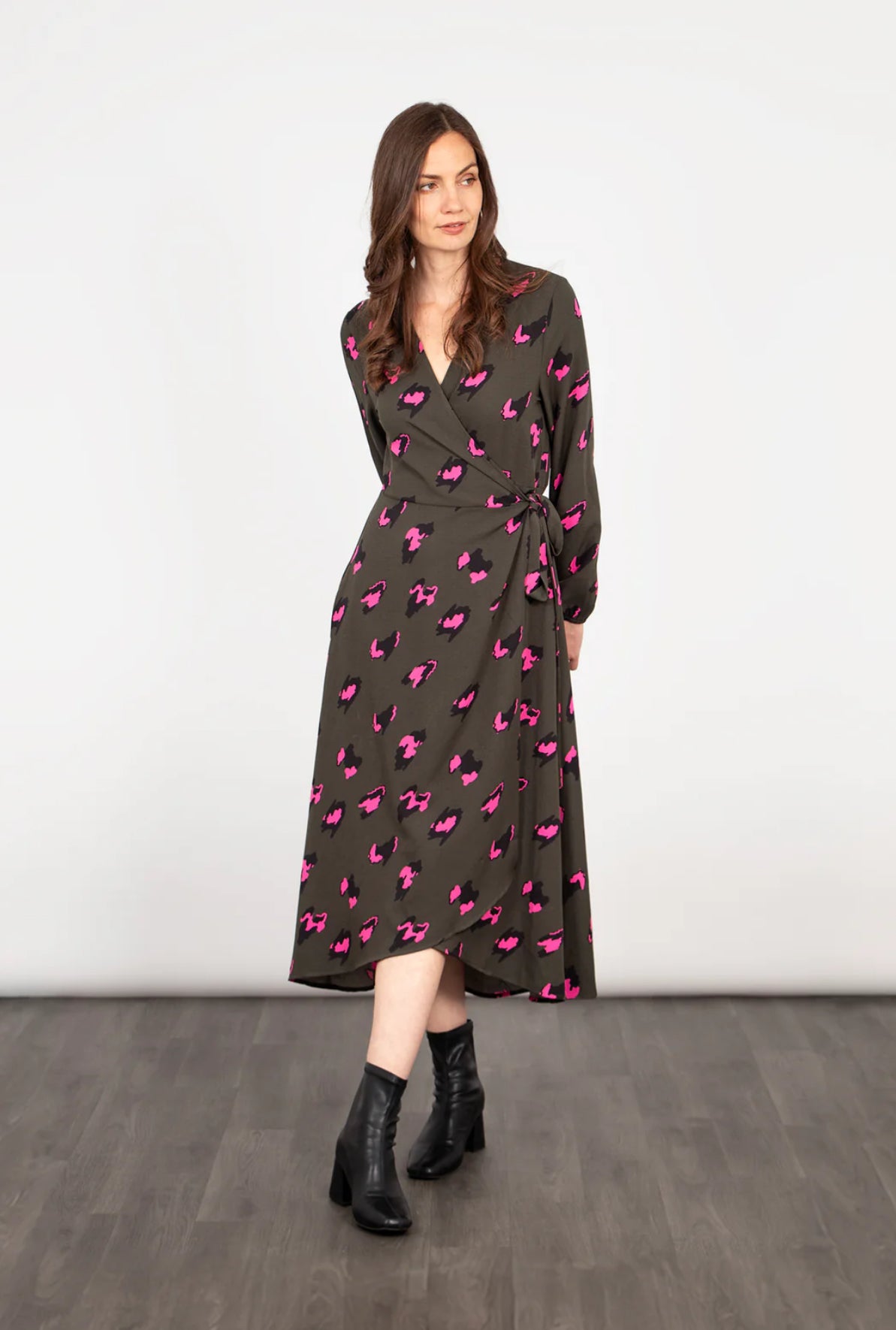 Parker Leopard Wrap Dress