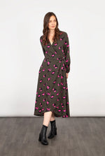 Load image into Gallery viewer, Parker Leopard Wrap Dress
