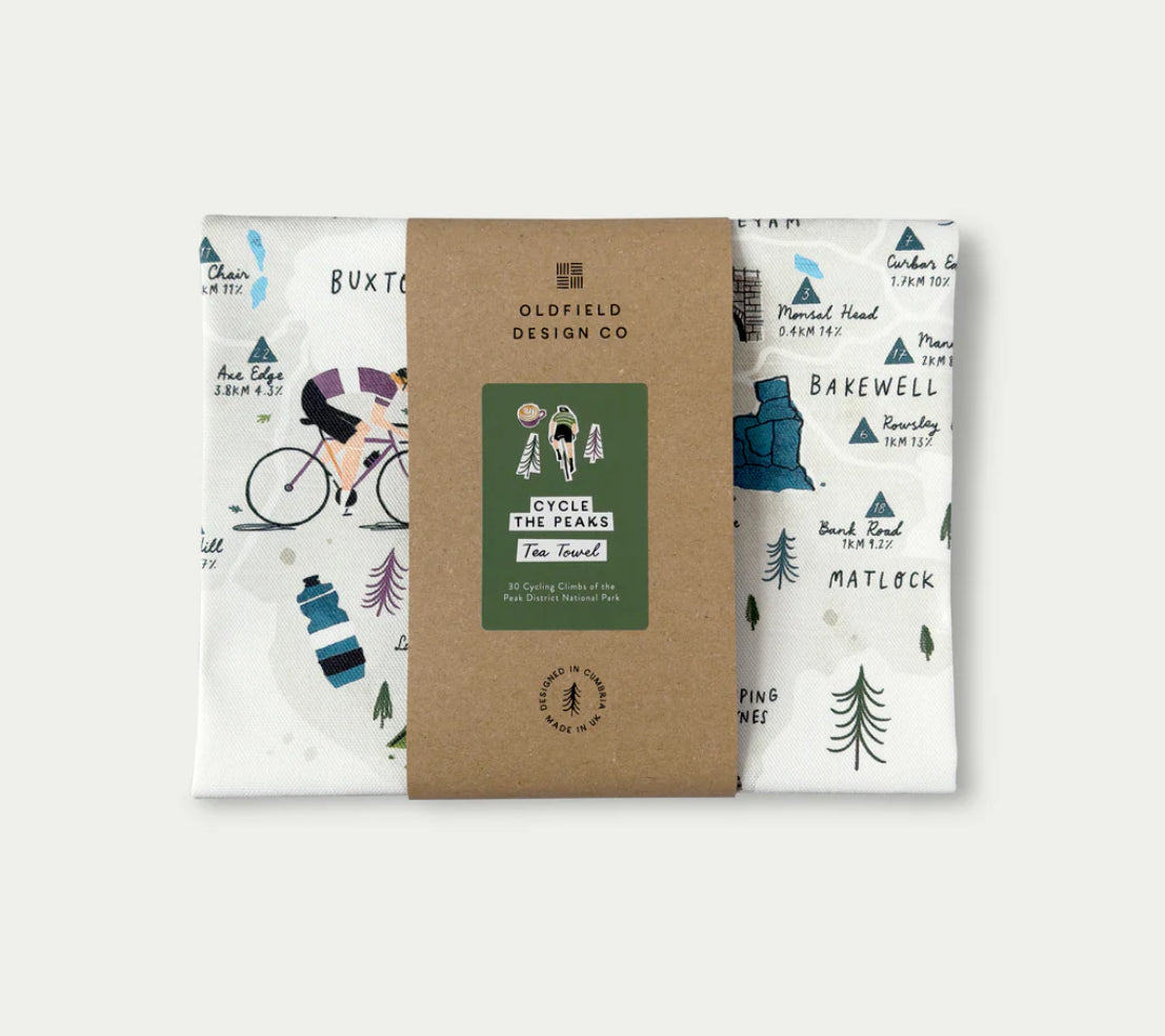 Cycle The Peaks Tea Towel