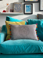 Load image into Gallery viewer, Velvet Yorkshire Rose Cushion
