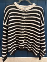 Load image into Gallery viewer, Long Sleeve Alpaca Stripe Cardigan

