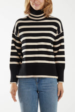 Load image into Gallery viewer, Roll Neck Stripe Jumper
