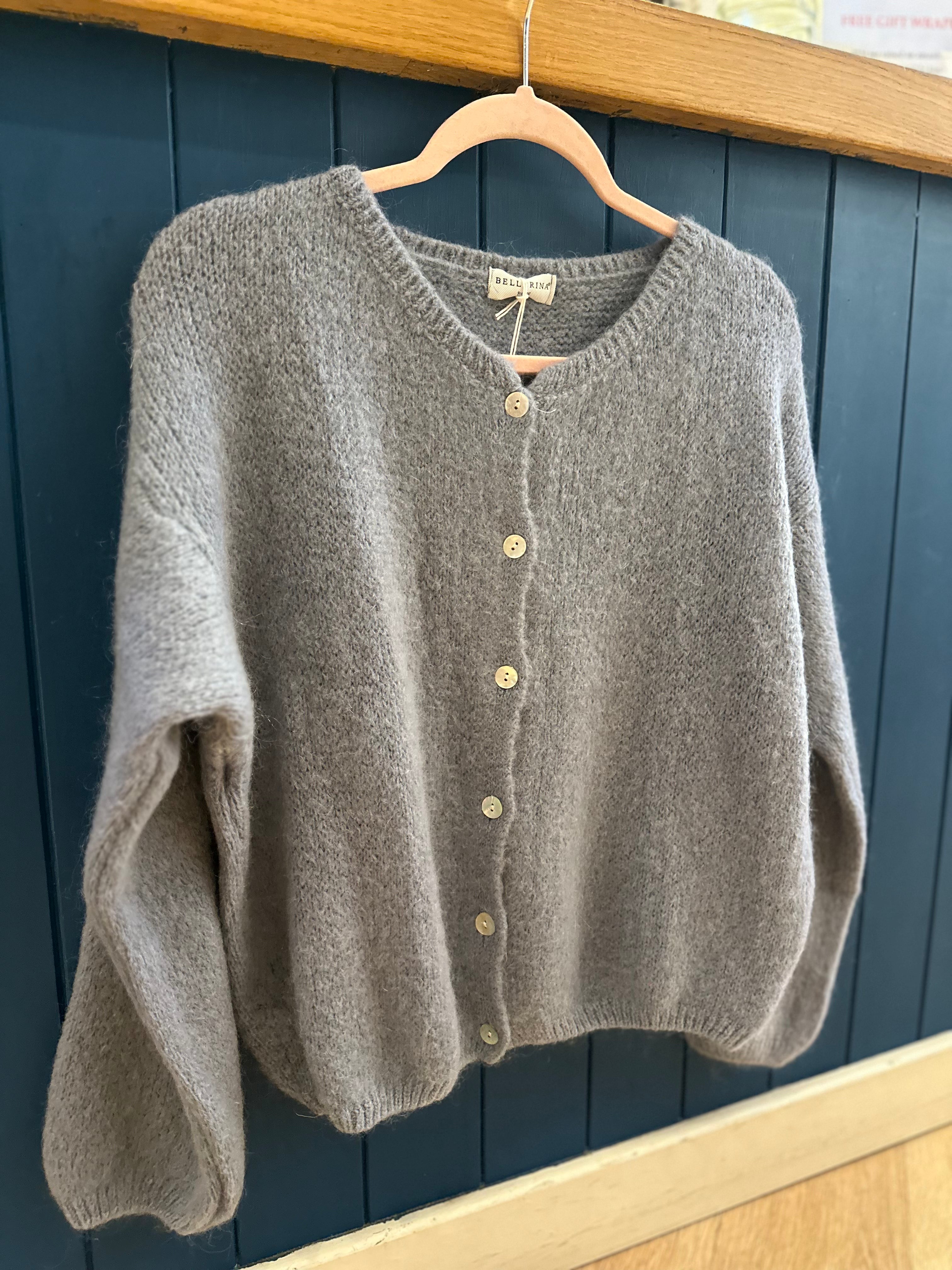 Mohair Long Sleeve Crop Cardigan