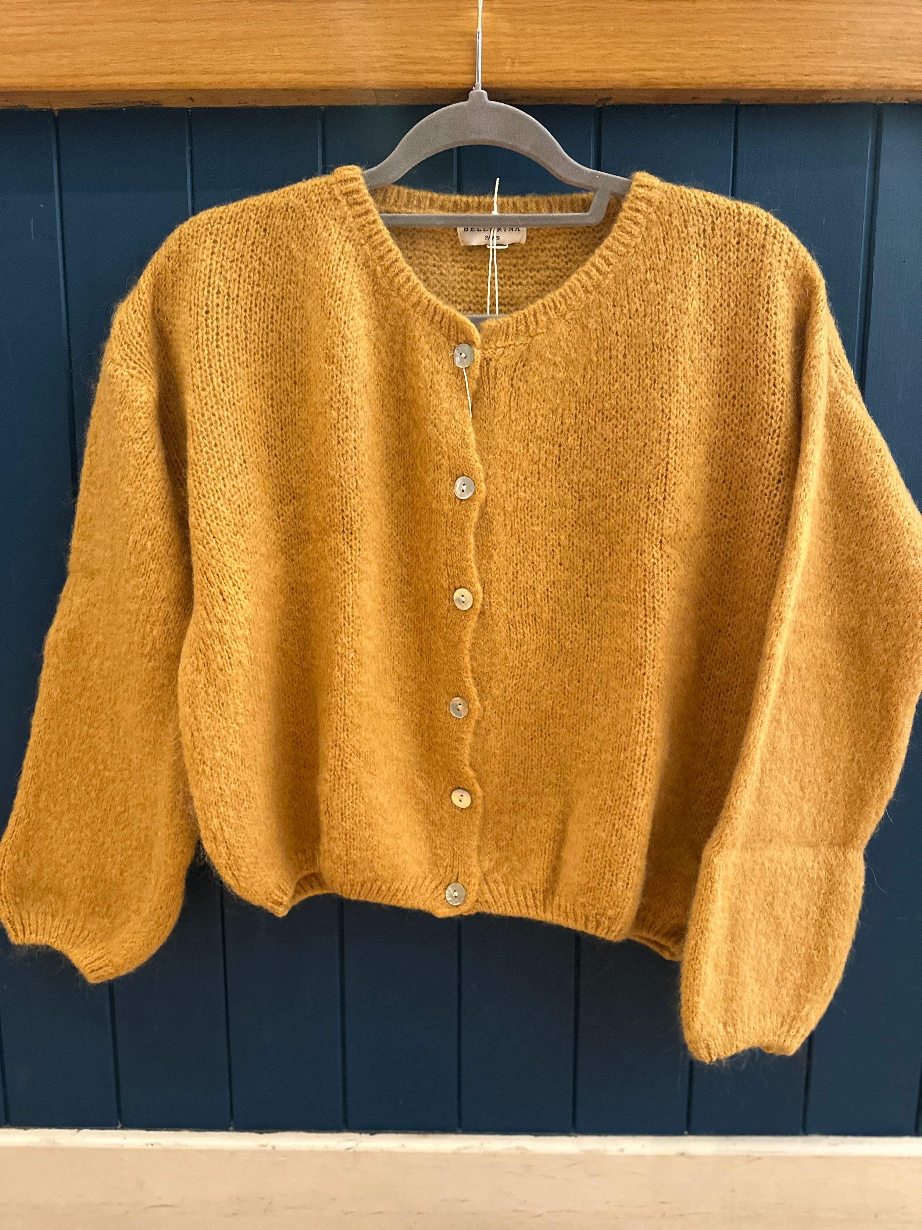 Mohair Long Sleeve Crop Cardigan