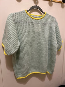 Mohair Contrast Trim Top