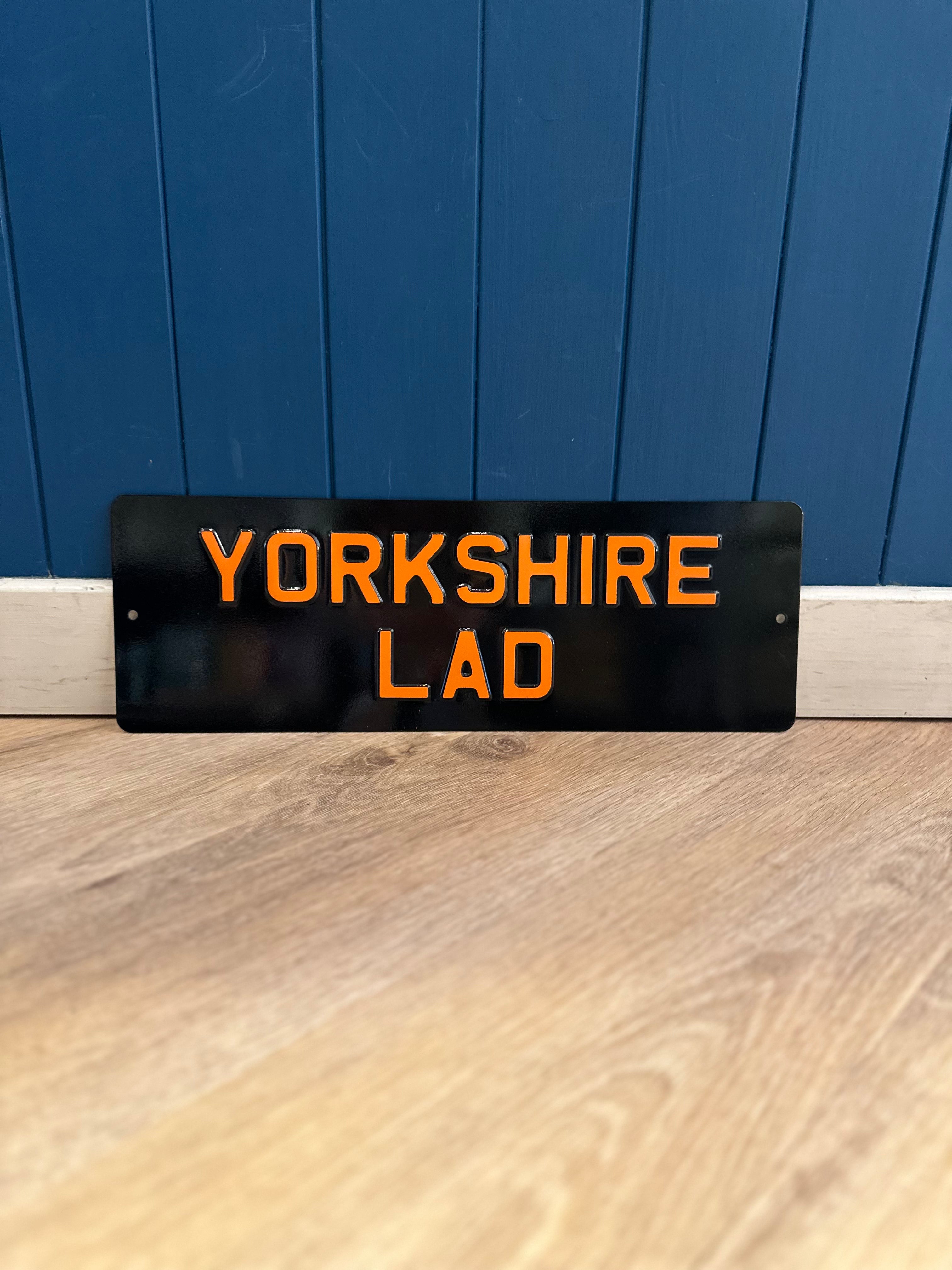 'Yorkshire Lad' Enamel Sign