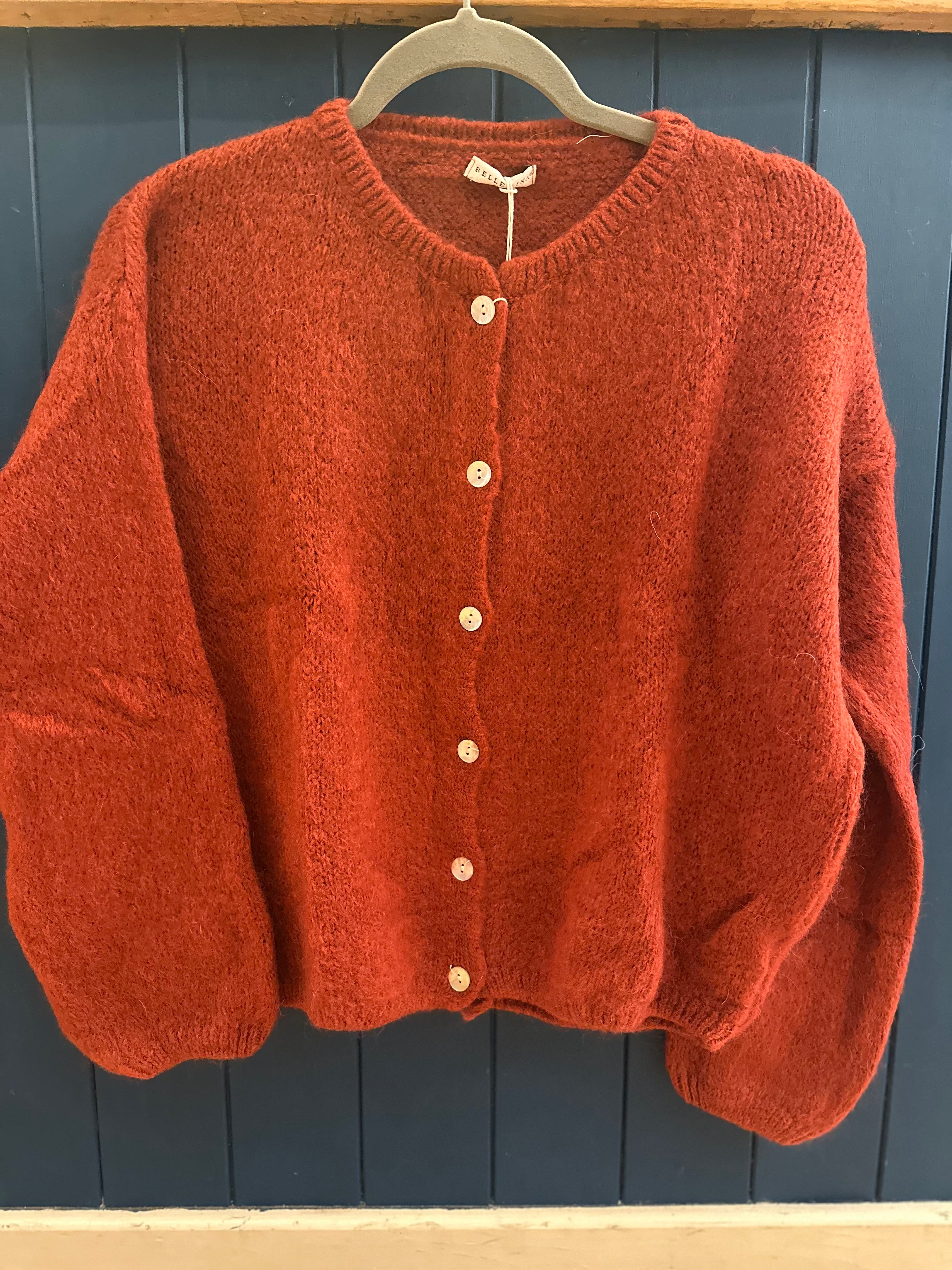 Mohair Long Sleeve Crop Cardigan