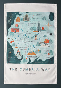 Cumbria Way Tea Towel