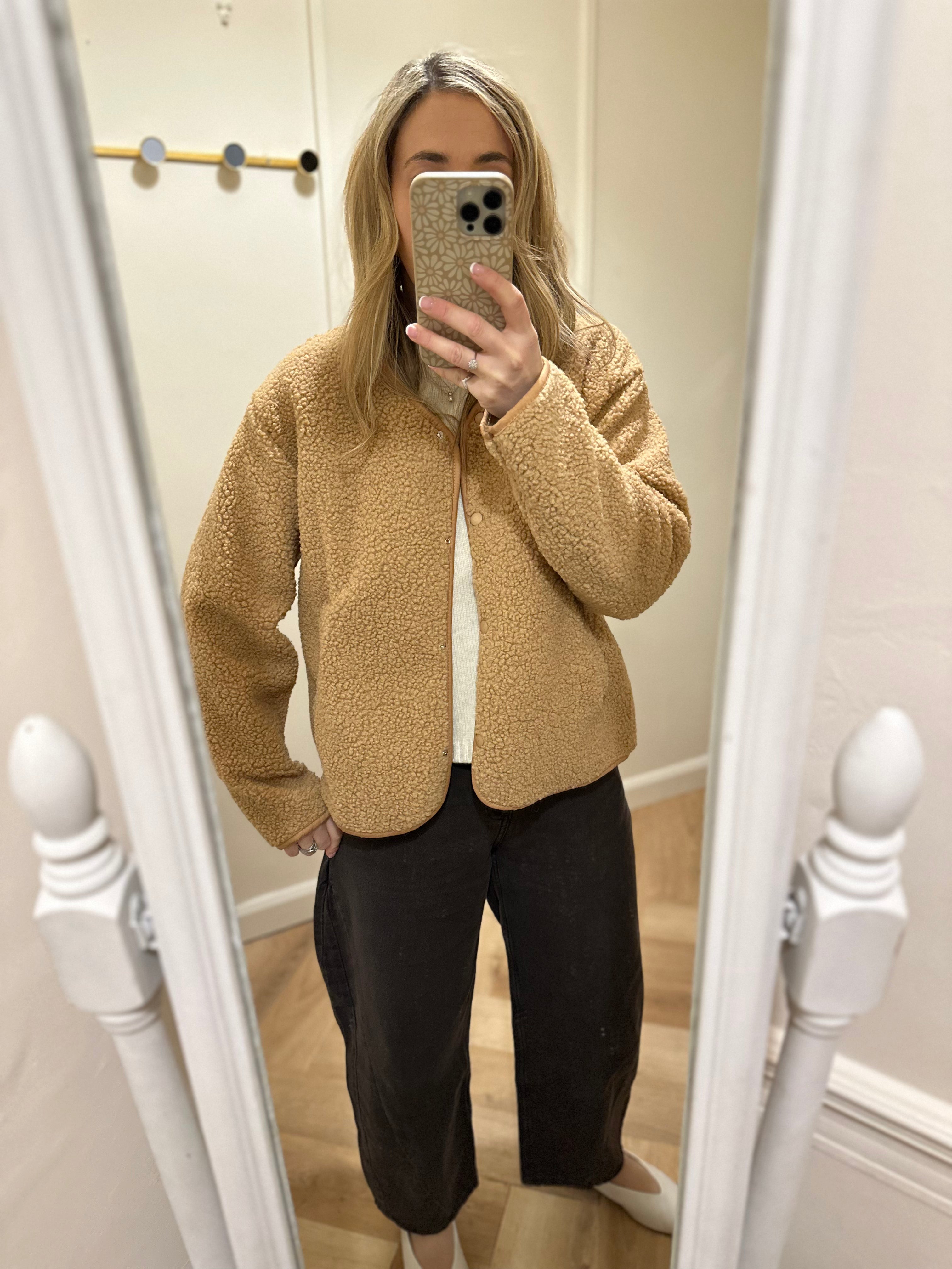 Borg Collarless Jacket