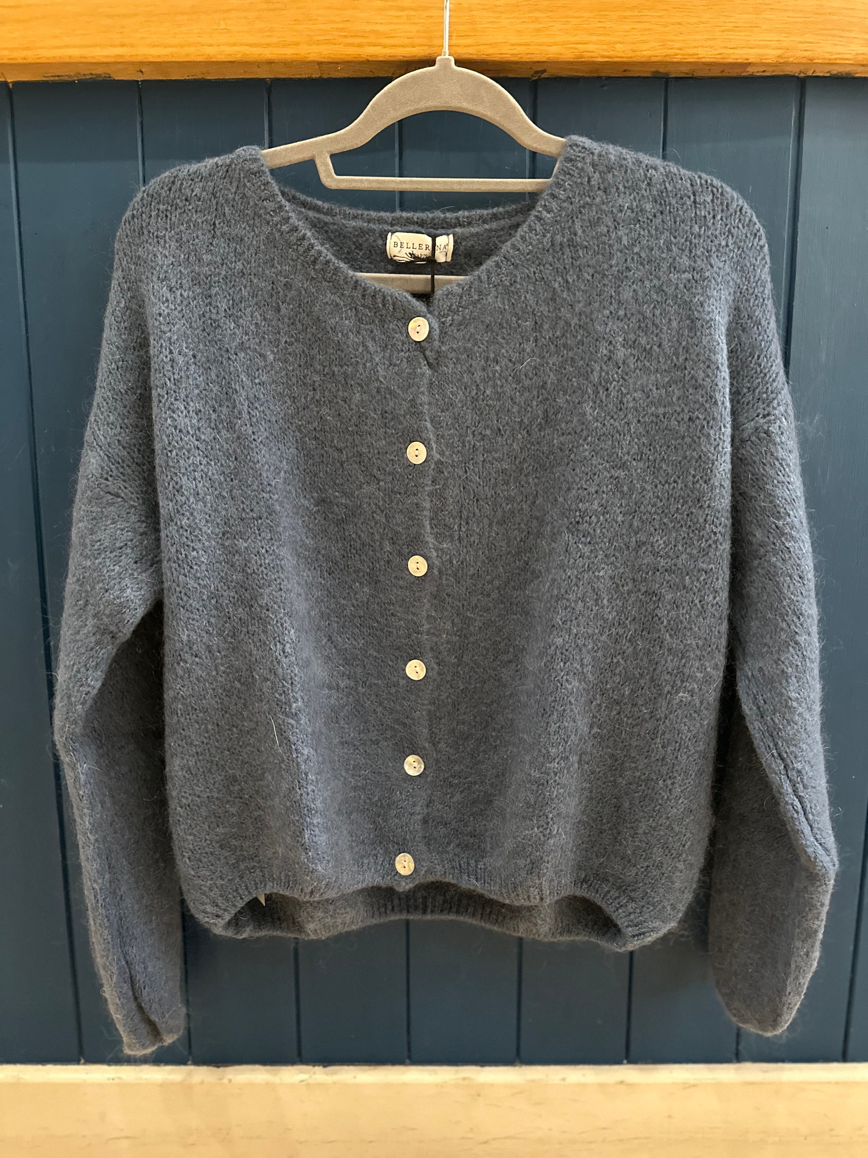 Mohair Long Sleeve Crop Cardigan