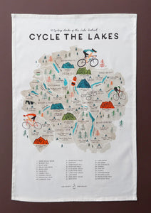 Cycle The Lakes Tea Towel