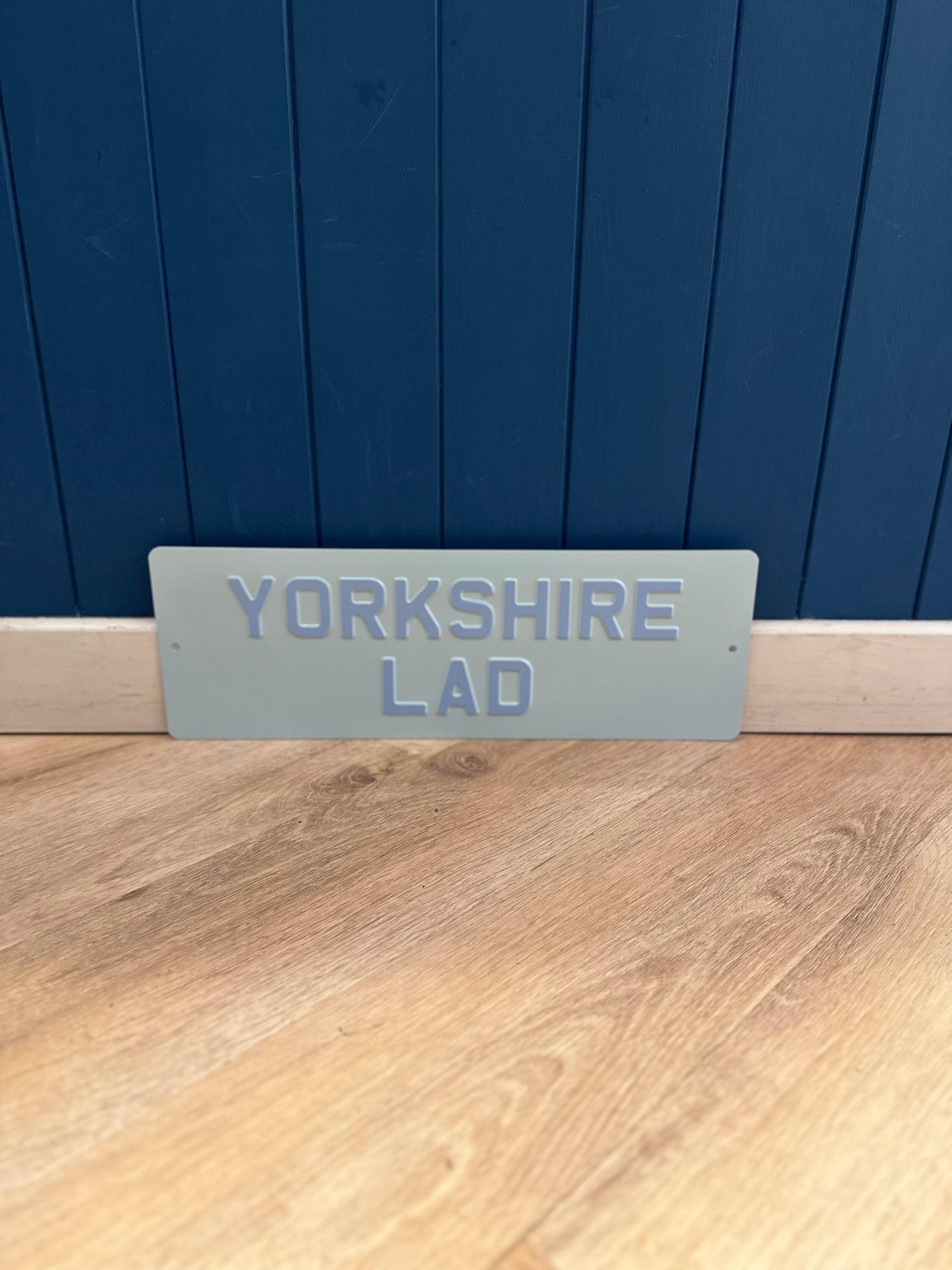 'Yorkshire Lad' Enamel Sign