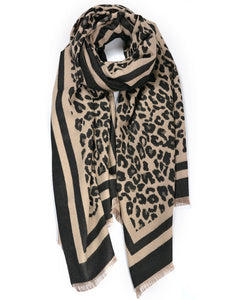 Leopard Edged  Scarf