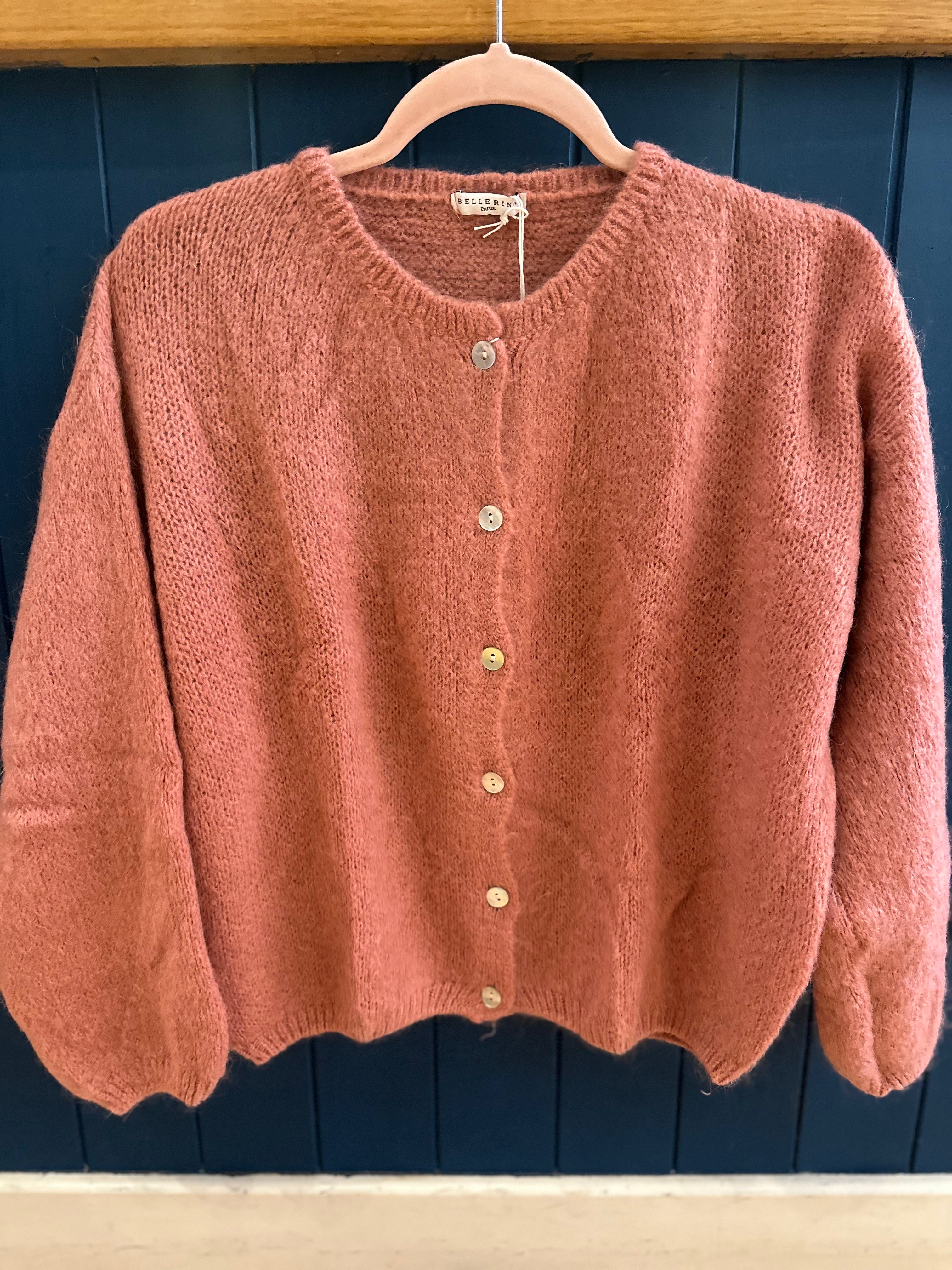 Mohair Long Sleeve Crop Cardigan