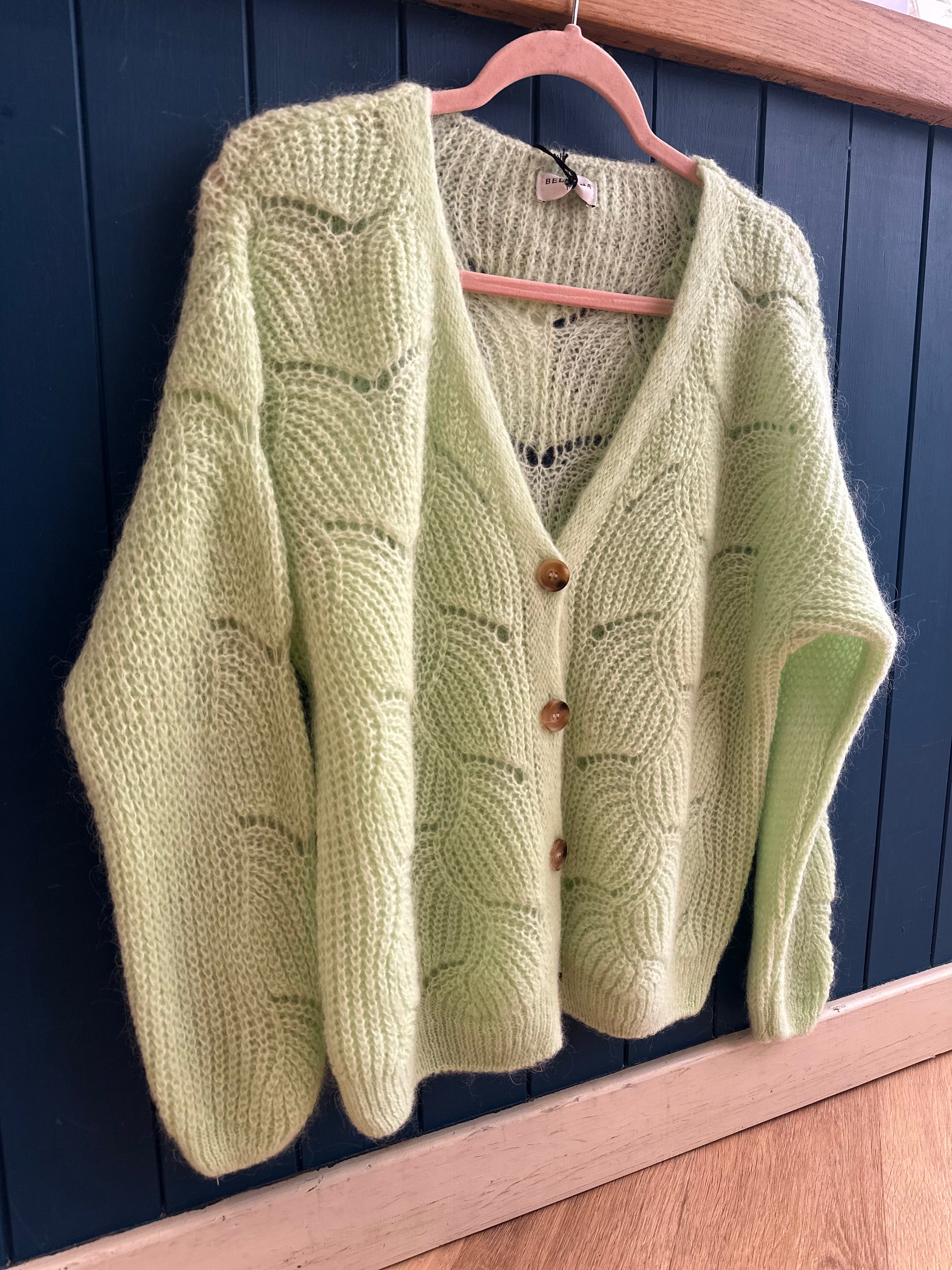 Pointelle Mohair Cardigan