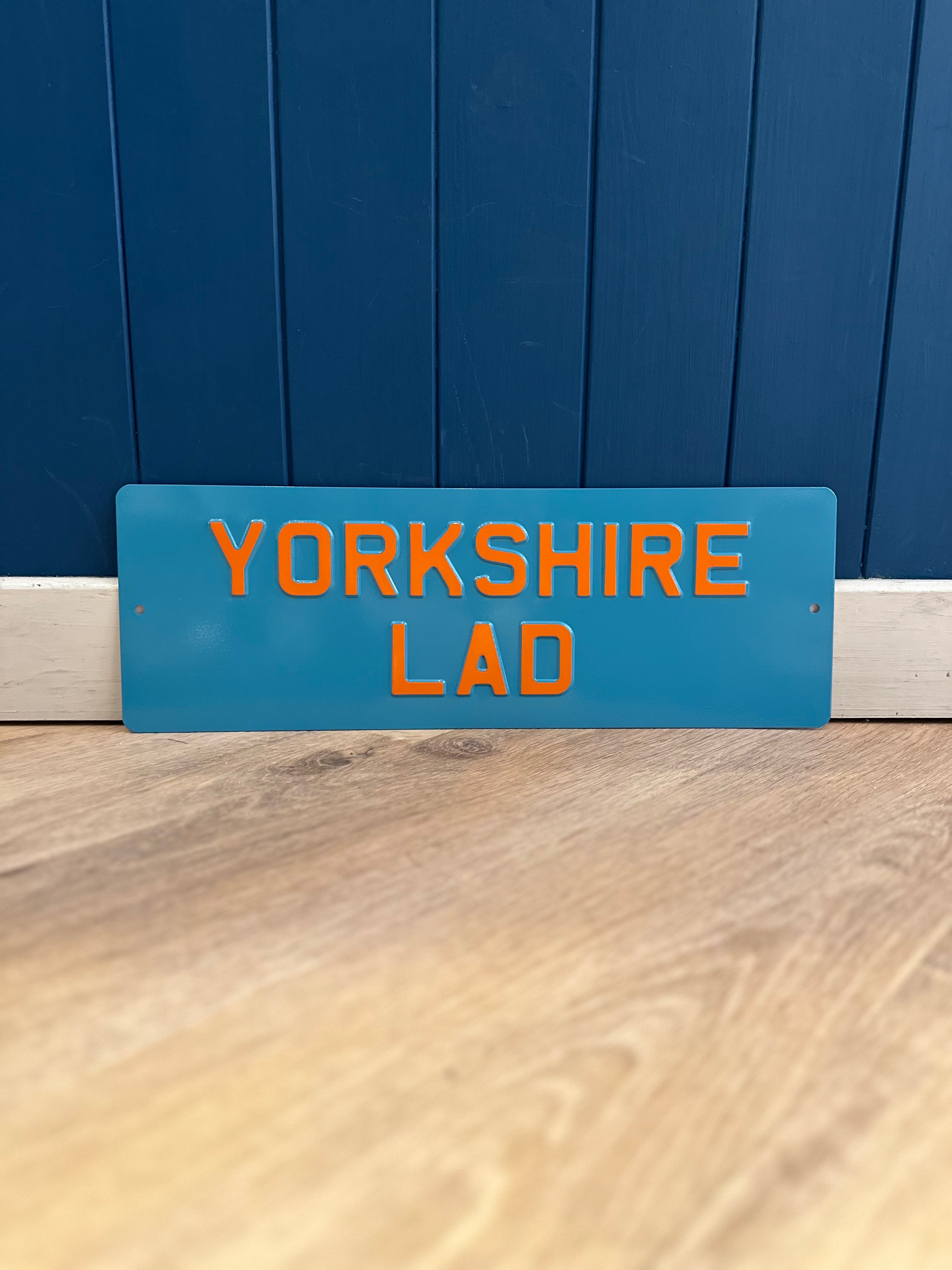 'Yorkshire Lad' Enamel Sign