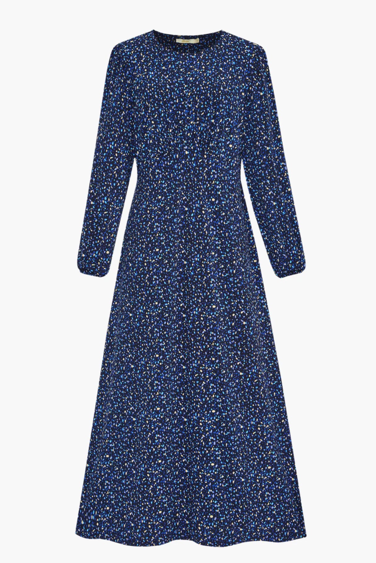 Blue Speckled Tea Dress