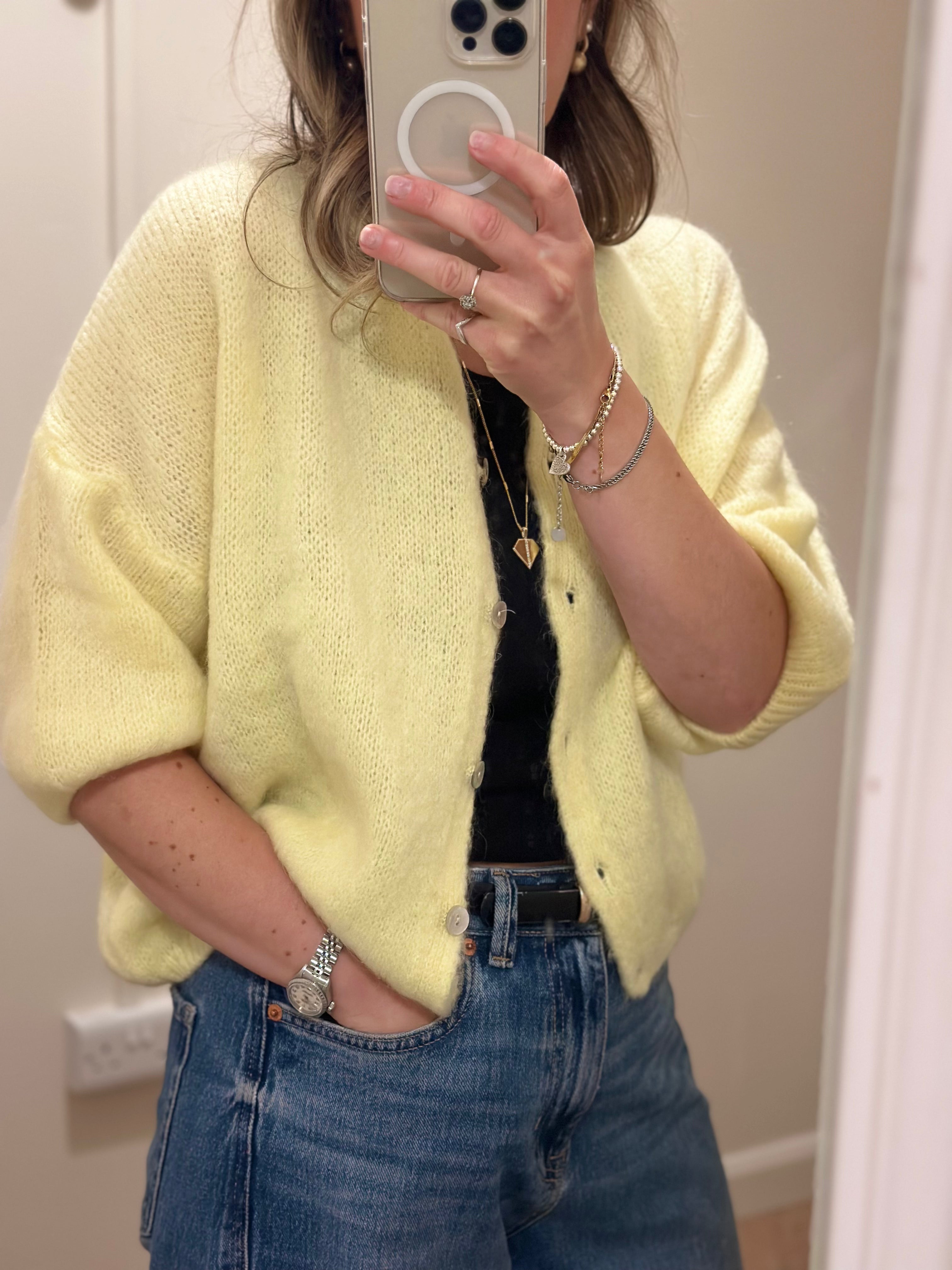 Cropped mohair cardigan discount